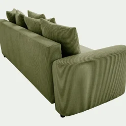 Canapé En Velours|Canapé 4 Places*alinea Canapé 4 places conible en velours côtelé - cèdre Vert