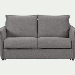 Canapé 4 Places*alinea Canapé 4 places convertible en tissu Sogno avec matelas densité 35kg/m3 - Gris anthracite