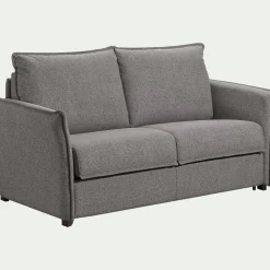 Canapé 4 Places*alinea Canapé 4 places convertible en tissu Sogno avec matelas densité 35kg/m3 - Gris anthracite