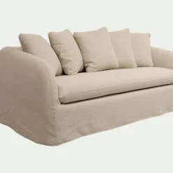 Canapé En Lin|Canapé 3 Places*alinea Canapé 3 places convertible en lin - alpilles Beige