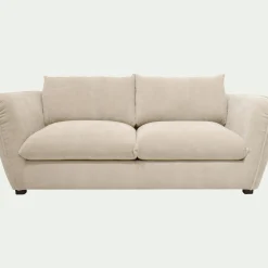 Canapé En Tissu|Canapé 3 Places*alinea Canapé 3 places convertible en tissu Nature - écru Blanc