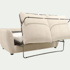 Canapé En Tissu|Canapé 3 Places*alinea Canapé 3 places convertible en tissu Nature - écru Blanc