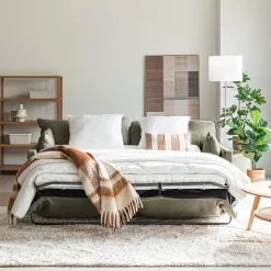 Canapé 4 Places*alinea Canapé 4 places convertible en tissu - Vert cèdre