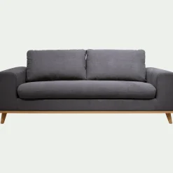 Canapé En Tissu|Canapé Convertible*alinea Canapé 3 places convertible en tissu Cosmo - anthracite Gris