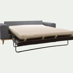 Canapé En Tissu|Canapé Convertible*alinea Canapé 3 places convertible en tissu Cosmo - anthracite Gris