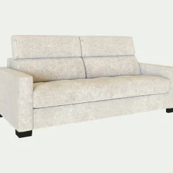 Canapé En Tissu|Canapé 3 Places*alinea Canapé 3 places convertible en tissu genesis avec accoudoirs 15cm - ventoux Blanc