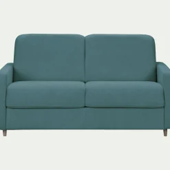 Canapé 3 Places*alinea Canapé 3 places convertible en tissu Sogno densité 35kg/m3 - Bleu