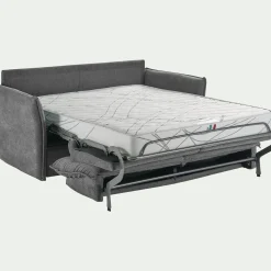 Canapé 3 Places*alinea Canapé 3 places convertible en tissu avec matelas densité 35kg/m3 - restanque Gris