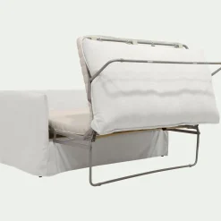 Canapé 2 Places*alinea Canapé 2 places convertible en tissu wind - écru Blanc