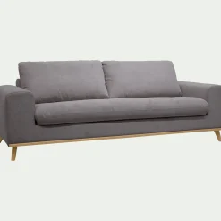 Canapé En Tissu|Canapé 4 Places*alinea Canapé 4 places convertible en tissu Crown - Gris restanque