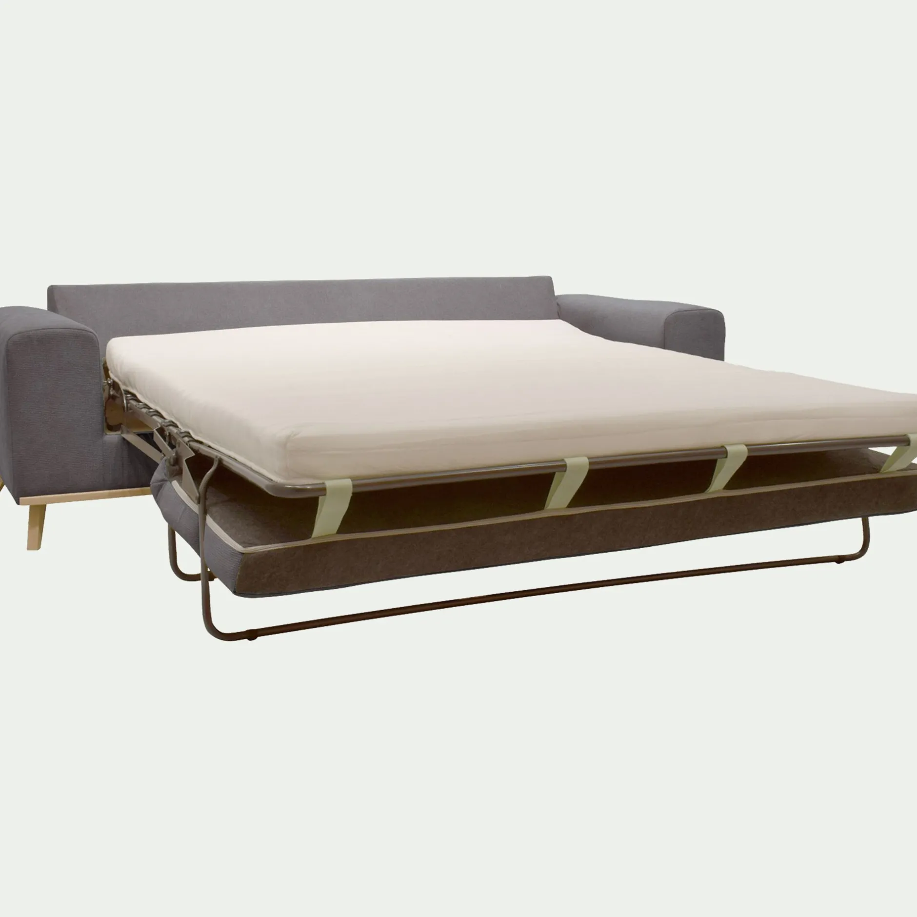 Canapé En Tissu|Canapé 4 Places*alinea Canapé 4 places convertible en tissu Crown - Gris restanque