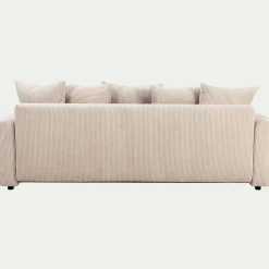Canapé En Velours|Canapé 4 Places*alinea Canapé 4 places convertible en velours côtelé - roucas Beige