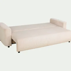 Canapé En Velours|Canapé 4 Places*alinea Canapé 4 places convertible en velours côtelé - roucas Beige