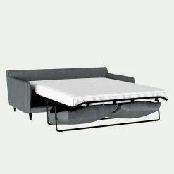 Canapé 3 Places*alinea Canapé 3 places convertible matelas Bultex tissu mixte - ardoise Gris