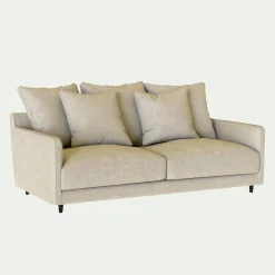 Canapé En Lin|Canapé En Tissu*alinea Canapé 3 places convertible matelas Bultex tissu mixte - alpilles Beige