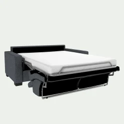 Canapé 2 Places*alinea Canapé 2 places convertible en tissu pop avec accoudoirs 15cm - anthracite Gris