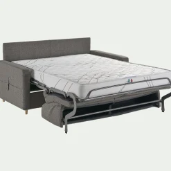 Canapé 4 Places*alinea Canapé 4 places convertible en tissu matelas densité 25kg/m3 - anthracite Gris