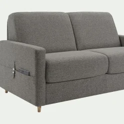 Canapé 4 Places*alinea Canapé 4 places convertible en tissu matelas densité 25kg/m3 - anthracite Gris