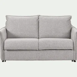 Canapé 3 Places*alinea Canapé 3 places convertible en tissu Sogno avec matelas densité 35kg/m3 - borie Gris