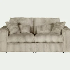 Canapé En Velours|Canapé 3 Places*alinea Canapé 3 places convertible en velours côtelé bita - blanc ventoux