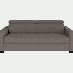 Canapé 3 Places|Canapé Convertible*alinea Canapé 3 places convertible en tissus pop avec accoudoirs 15cm - taupe Gris