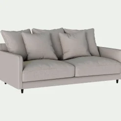 Canapé En Tissu|Canapé 3 Places*alinea Canapé 3 places droit convertible matelas Bultex tissu joint - borie Gris