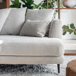 Canapé En Tissu|Canapé 5 Places*alinea Canapé 5 places fixe droit en tissu cannes - roucas Beige