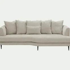 Canapé En Tissu|Canapé 5 Places*alinea Canapé 5 places fixe droit en tissu cannes - roucas Beige