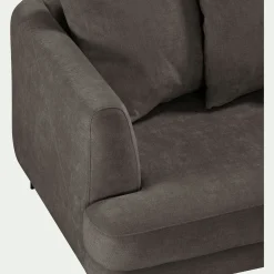 Canapé En Tissu|Canapé 3 Places*alinea Canapé 3 places fixe droit en tissu cannes - Marron