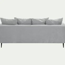 Canapé En Tissu|Canapé 3 Places*alinea Canapé 3 places fixe droit en tissu cannes - Gris