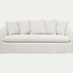 Canapé En Lin|Canapé 3 Places*alinea Canapé 3 places fixe en lin - Blanc