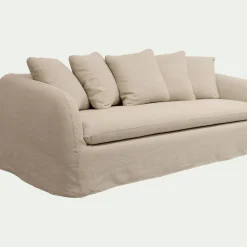 Canapé En Lin|Canapé 4 Places*alinea Canapé 4 places fixe en lin - alpilles Beige