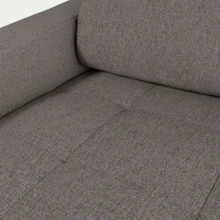 Canapé Fixe|Canapé Droit*alinea Canapé 3 places fixe en pop avec accoudoirs 20cm - taupe Gris