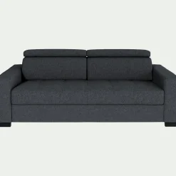 Canapé En Tissu|Canapé 3 Places*alinea Canapé 3 places fixe en pop avec accoudoirs 20cm - anthracite Gris