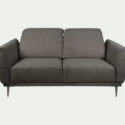 Canapé 2 Places*alinea Canapé 2 places fixe en tissu avec fonction avance-recul - Gris restanque