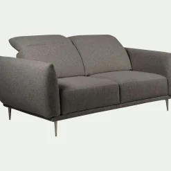 Canapé 2 Places*alinea Canapé 2 places fixe en tissu avec fonction avance-recul - Gris restanque