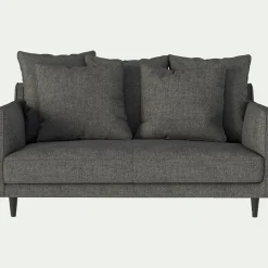 Canapé 2 Places*alinea Canapé 2 places fixe en tissu joint - Gris restanque