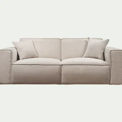 Canapé En Tissu|Canapé 3 Places*alinea Canapé 3 places fixe en tissu Genesis - Beige