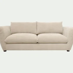 Canapé En Tissu|Canapé 4 Places*alinea Canapé 4 places fixe en tissu Nature - écru Blanc