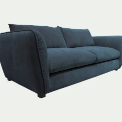 Canapé 4 Places*alinea Canapé 4 places fixe en tissu Nature - Bleu