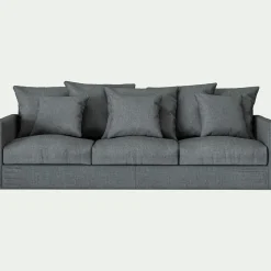 Canapé 5 Places*alinea Canapé 5 places fixe en tissu - Gris ardoise