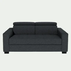 Canapé 2 Places*alinea Canapé 2 places fixe en tissu pop avec accoudoirs 20cm - anthracite Gris