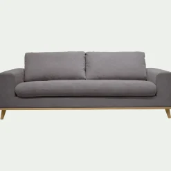 Canapé En Tissu|Canapé 4 Places*alinea Canapé 4 places fixe en tissu Crown - Gris restanque