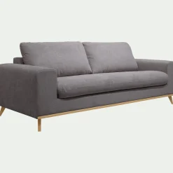 Canapé En Tissu|Canapé 4 Places*alinea Canapé 4 places fixe en tissu Crown - Gris restanque