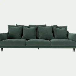 Canapé En Tissu|Canapé 6 Places Et Plus*alinea Canapé 6 places fixe en tissu velvet - sauge Vert