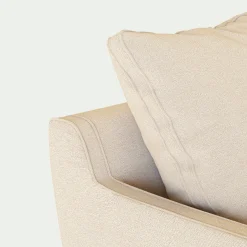 Canapé 2 Places*alinea Canapé 2 places fixe en tissu joint - roucas Beige