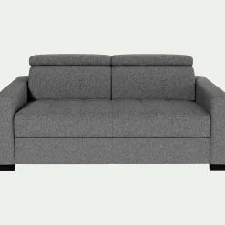 Canapé 2 Places|Canapé Fixe*alinea Canapé 2 places fixe en tissu pop avec accoudoirs 15cm - Gris