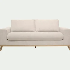 Canapé En Tissu|Canapé 3 Places*alinea Canapé 3 places fixe en tissu Storm - roucas Beige