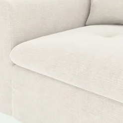 Canapé En Tissu|Canapé 4 Places*alinea Canapé 4 places fixe en tissu doux tramé - ventoux Blanc