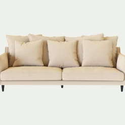 Canapé 4 Places*alinea Canapé 4 places fixe en tissu joint - roucas Beige